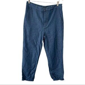 Casual Women's Denim Tapered Pants - Blue
